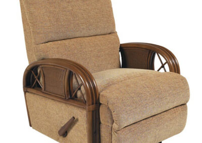Rattan Recliner in Fruitwood by Stanley Chair Co.